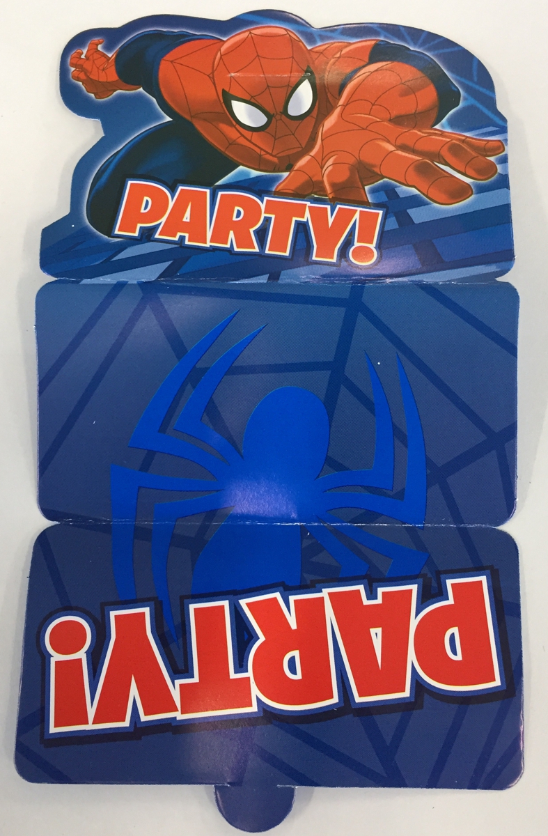 Spiderman pozvánky na party 8ks